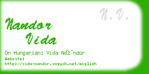 nandor vida business card